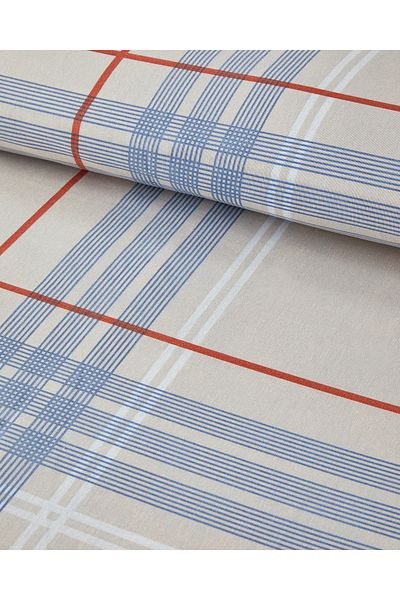 English Home Beige Colored Natural Plaid Single Duvet Cover Set