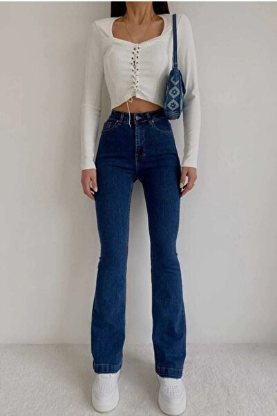 MAKRAS EXCLUSIVE A195865 Jeans High Waist Spanish Leg Jeans