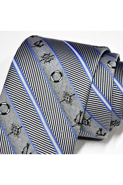 Eyida Jacquard Alesta Patterned microfiber Sailor Tie - Handmade (MAR004)