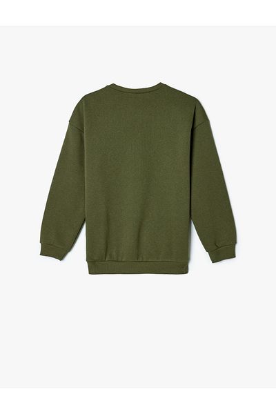 Koton 5wkb10421tk 854 Haki Jungen-Jersey-Sweatshirt
