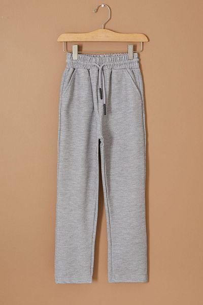 Cansın Mini Boy's Gray Trousers 19335 - Relaxed Fit and Back Pocket
