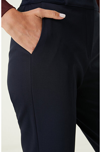 Network Lacivert Kemeri Lastik Detaylı Pantolon