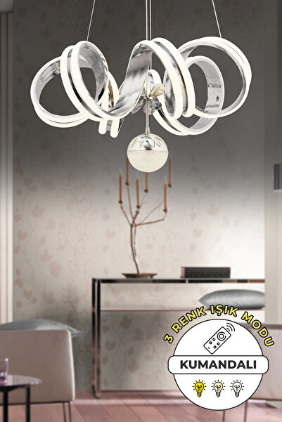 Capella Aydınlatma Lukas Kumandalı 3 Renk Işık Özellikli Dimmerli Modern Kapl...