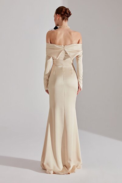 BETTY & SAM Clara CHAMPAGONA válltatlan halszoknya ruha