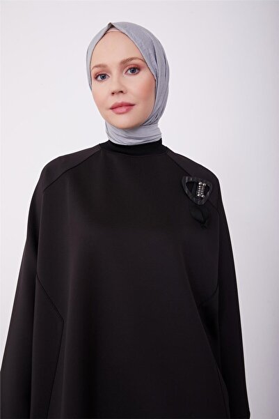 Armine Broş Detaylı Tunik 23k4722 Siyah