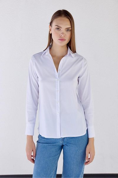 Masha Kate Cămașă albă din bumbac slim fit