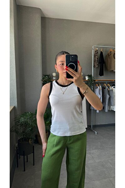 YOUR NAME Біла блузка з круглим вирізом і рукавами без манжетів