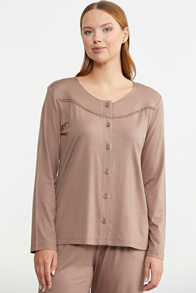 Sementa Σετ πιτζάμες με άνετη εφαρμογή Mink - Κλείσιμο με κουμπί