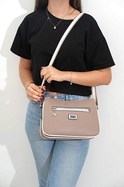 Silver Polo Geantă de damă Silver & Polo Sand - Bone SP818