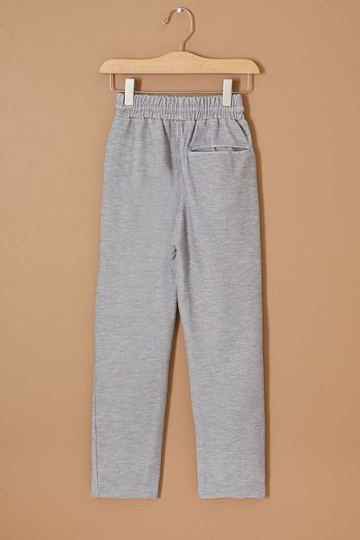Cansın Mini Boy's Gray Trousers 19335 - Relaxed Fit and Back Pocket