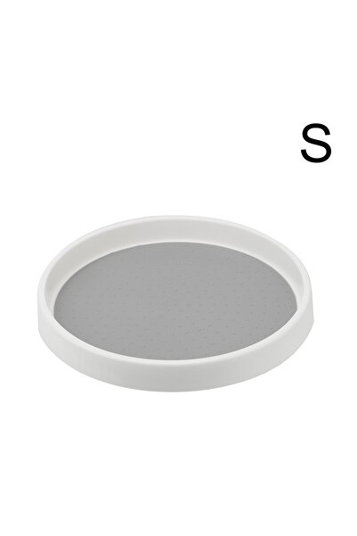 Choice منظم دوار كبير من طبقتين، رف دائري دوار لخزانة المؤن، صينية تخزين للمط...