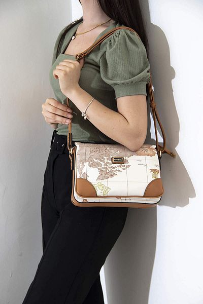Silver Polo Silver & Polo Beige - Geantă de damă A.taba Sp784