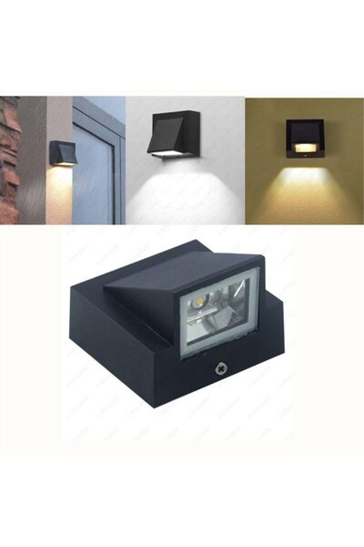 Choice5 5W Natural White 4000K Black Body Aluminium LED Wall Lamp IP65 Waterp...