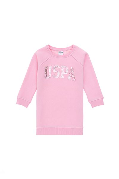 U.S. Polo Assn. Girl's Pink Knitted Dress 50298903 -Vr041