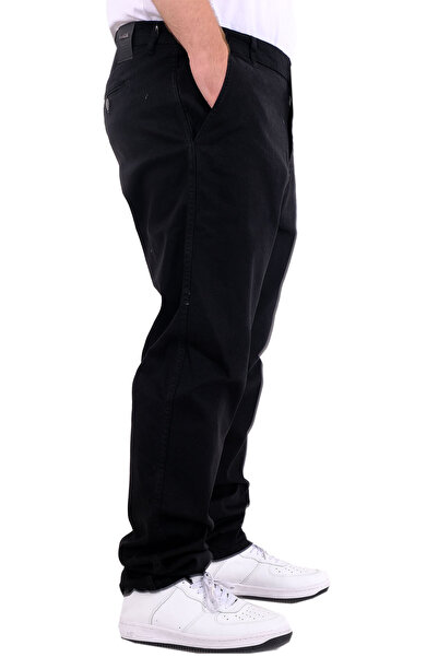 ModeXL Men's Jeans - Plus Size, Side Pocket, Chino 18880 Black