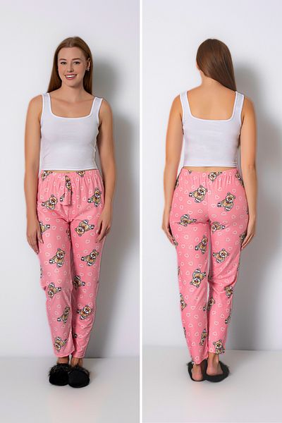DONEX Velvet Textured Patterned Suede Pajama Bottoms