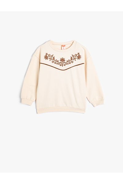 Koton Cotton Long Sleeve Sweat - Crew Neck Processing Detail