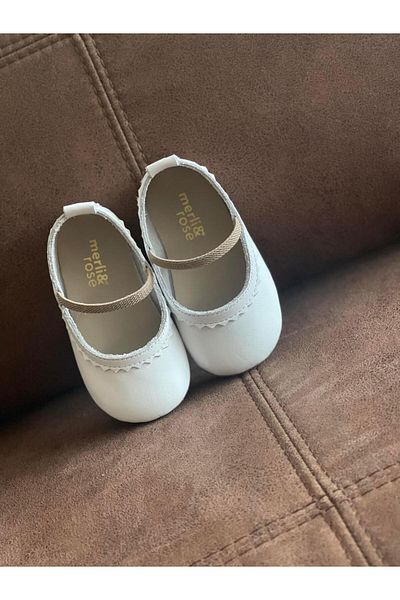 Merli&Rose Balerini din piele |   Alb