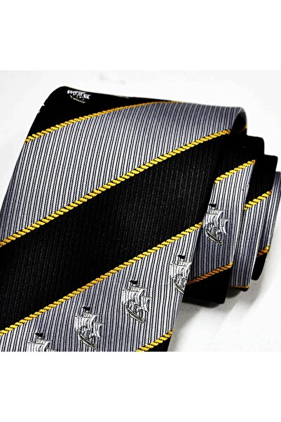 Eyida Kalyon Desenli Jakar Dokuma El Yapımı Kravat (MAR011)