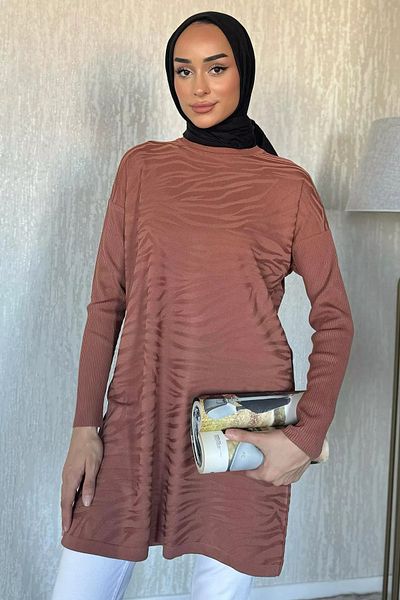 julude Πλεκτό χιτώνα με λαιμόκοψη με λαιμόκοψη