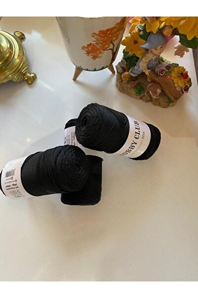 MUTLUDÜNYAM 200 gr Polyester Bag - Macrame Thread 3 Pieces Flower Pot Bag