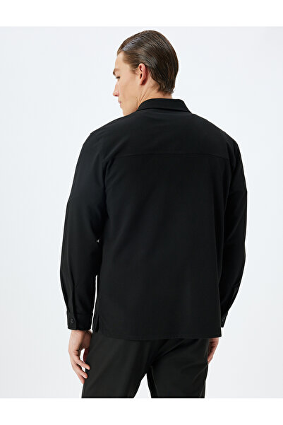 Koton Πουκάμισο με μισό φερμουάρ, κοντό μανίκι, μείγμα βισκόζης