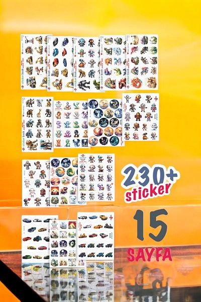 İstisna 15 صفحة 230+ ديناصور مركبات روبوت ملصق كتاب ملصق كتاب ملصق دفتر مقاس A5 مجموعة ملصقات