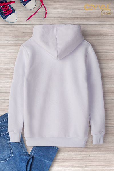 Cevval ΠΑΙΔΙΚΟ ΦΟΥΤΕΡΦΟΥΤΕΡ ΜΕ ΚΑΠΟΥΤΟ LOVE PRINTED OVERSIZE