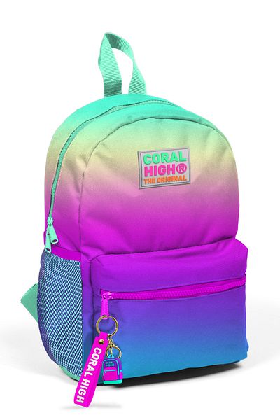Coral High Kids Colorful Two Compartment Slot Backpack 23510