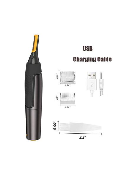 ROFAELEC GRAY Nose Ear Face Trimmer Electric Shaving Safe Face Care Nose Hair Trimmer For Men Shaving Hair Re