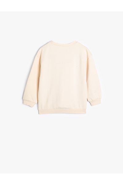 Koton Cotton Long Sleeve Sweat - Crew Neck Processing Detail