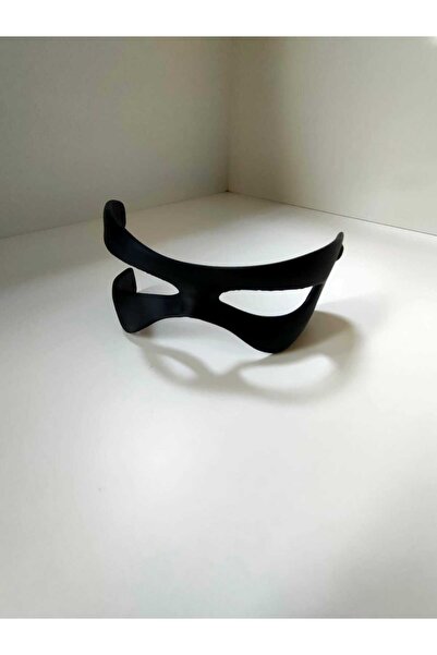 Woodalica Siyah Çocuk Boy Futbolcu Koruyucu Maske - 15 Cm - Sert Plastik