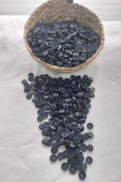 Tasarım Navy Blue Color 1 cm Diameter Polyester Button 50 Pieces.