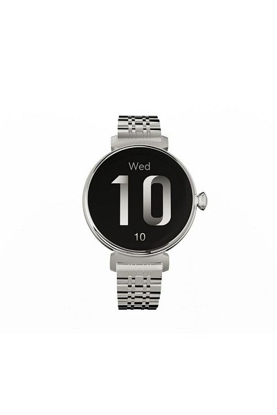 HiFuture Future Aura Silver Smart Watch - Bluetooth 5.2, 27mm Amoled Screen, Voice Call Feature