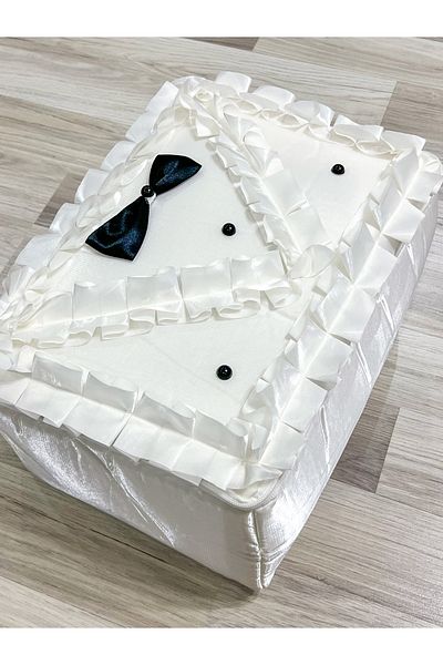AYHANHOME Groom Patterned Satin Fabric Bundle Promise Engagement Packet Dowry Box