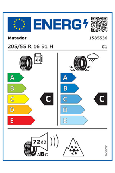 Matador 205/55r16 91h Mp93 Nordicca Oto Kış Lastiği (ÜRETİM YILI: 2024)
