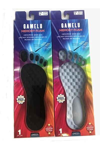 GAMELU Gri Renk Ortopedik Memort Foam Visco Tabanlık