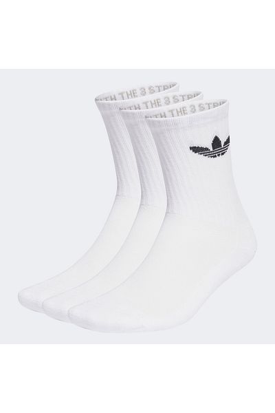 adidas Trefoil Cushion Crew Șosete albe din 3 piese