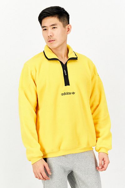 Adidas Originals Men Sportswear Fit Fleece Sweatshirt, Black