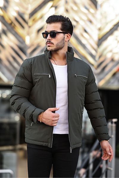 Mens khaki winter jacket store