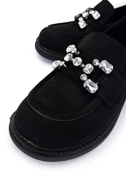 Tamer Tanca Жіночі мокасини з натуральної шкіри чорні замшеві туфлі