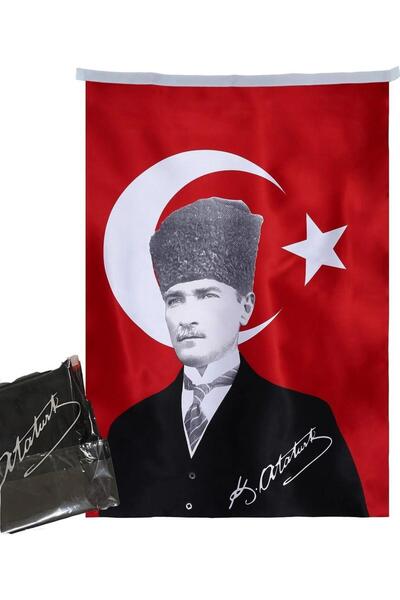 TOPNET 70X105 SATEN ATATÜRK KALPAKLI BAYRAK