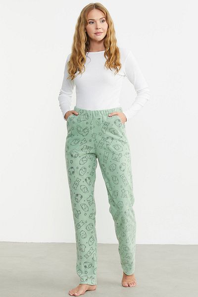 Sementa Un singur fund verde - Iarnă cu model fleece