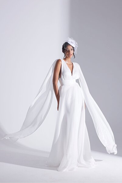 BETTY & SAM EMILY BEYAZ KLOŞ GECE ELBİSESİ