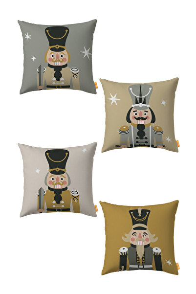 Arancione Co Set de huse de pernă de Anul Nou din 4 piese - DS7