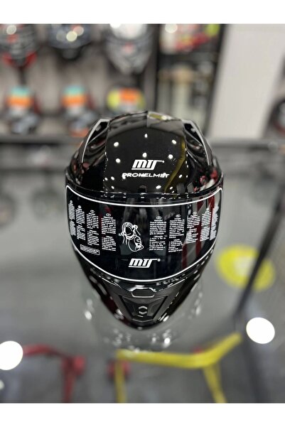 MTS Solid Shiny Black Dark Smoke Vizör