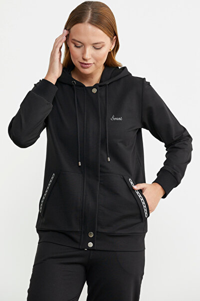 Sementa Φούτερ με φερμουάρ που κλείνει - Μαύρο