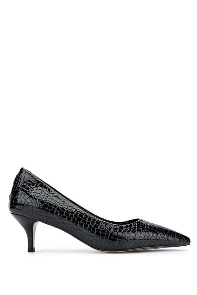 Tamer Tanca Women's Genuine Leather Black Stiletto Shoes