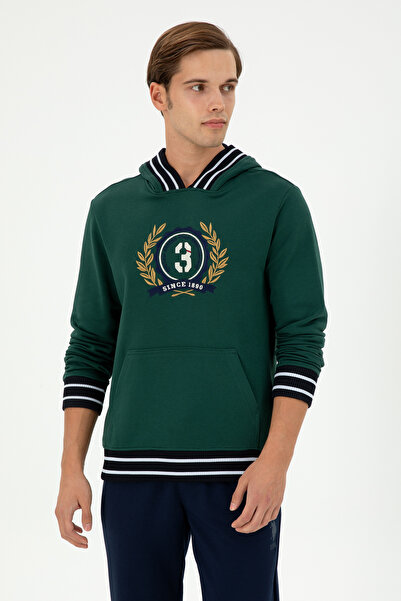 U.S. Polo Assn. سترة رجالية باللون الأخضر الداكن 50290758 -VR079