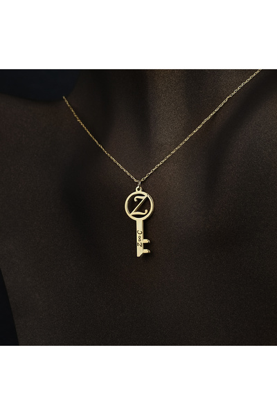 Satürn Silver Kuyumculuk Gümüş Anahtar Kolye